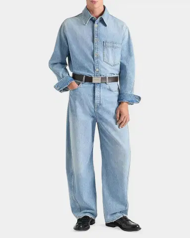 Givenchy Men's Stone-Washed Barrel-Leg Jeans | Thumbnail 2 Givenchy Men's Stone-Washed Barrel-Leg Jeans | Thumbnail 2