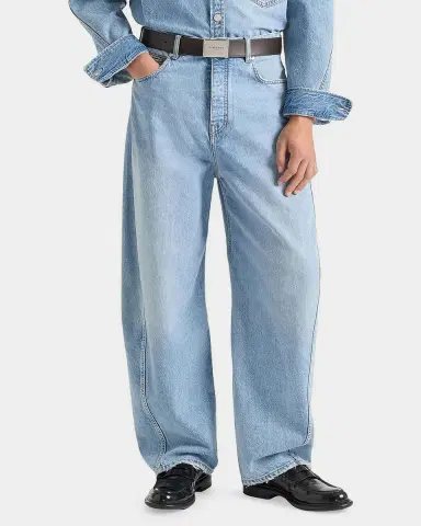 Givenchy Men's Stone-Washed Barrel-Leg Jeans | Thumbnail 4 Givenchy Men's Stone-Washed Barrel-Leg Jeans | Thumbnail 4