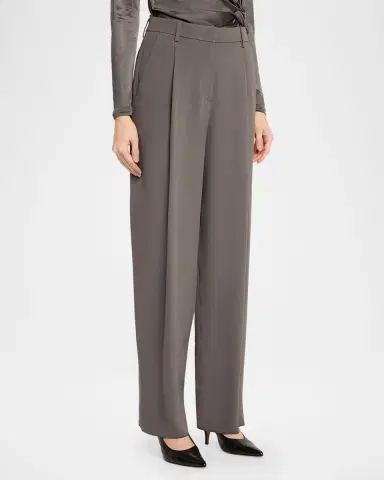 Giorgio Armani Washed Silk Pleated Trousers | Thumbnail 4 Giorgio Armani Washed Silk Pleated Trousers | Thumbnail 4