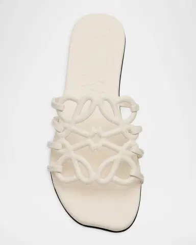 Loewe x Paula's Ibiza Petal Leather Anagram Slide Sandals | Thumbnail 4 Loewe x Paula's Ibiza Petal Leather Anagram Slide Sandals | Thumbnail 4
