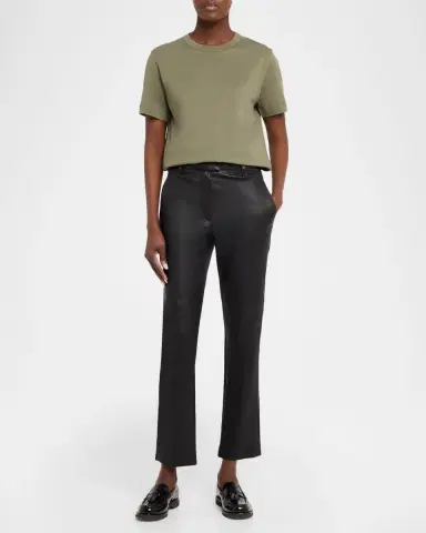 Brunello Cucinelli Flat Cotton Stretch Short-Sleeve T-Shirt | Thumbnail 2 Brunello Cucinelli Flat Cotton Stretch Short-Sleeve T-Shirt | Thumbnail 2