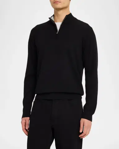 Peter Millar Men's Coolspun Lite Cotton Quarter-Zip Sweater | Thumbnail 4 Peter Millar Men's Coolspun Lite Cotton Quarter-Zip Sweater | Thumbnail 4
