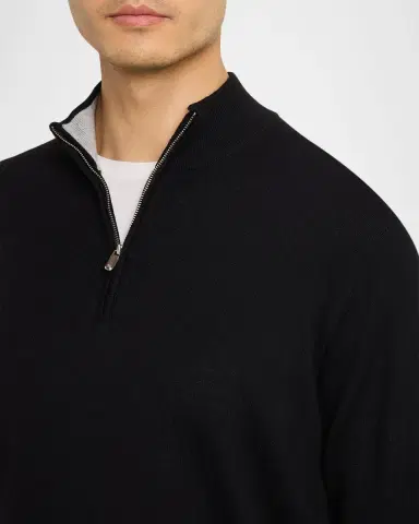 Peter Millar Men's Coolspun Lite Cotton Quarter-Zip Sweater | Thumbnail 5 Peter Millar Men's Coolspun Lite Cotton Quarter-Zip Sweater | Thumbnail 5