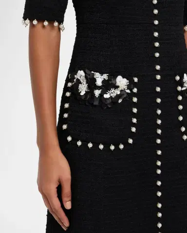 Rickie Freeman for Teri Jon Bead-Embellished Boucle Dress | Thumbnail 5 Rickie Freeman for Teri Jon Bead-Embellished Boucle Dress | Thumbnail 5