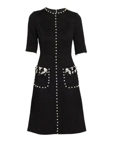 Rickie Freeman for Teri Jon Bead-Embellished Boucle Dress | Thumbnail 1 Rickie Freeman for Teri Jon Bead-Embellished Boucle Dress | Thumbnail 1
