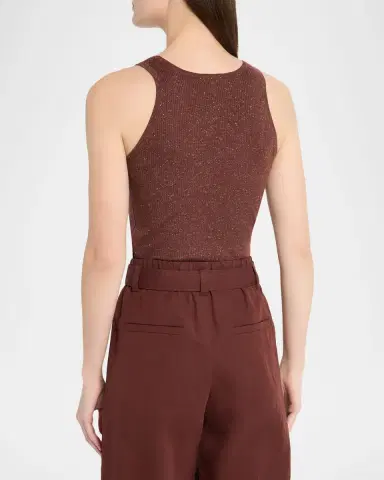 Brunello Cucinelli Shimmering Cashmere Rib Knit Tank Top | Thumbnail 3 Brunello Cucinelli Shimmering Cashmere Rib Knit Tank Top | Thumbnail 3