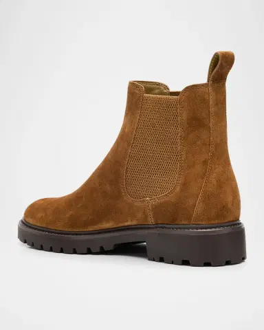 Vince Men's Dave Suede Lug-Sole Chelsea Boots | Thumbnail 2 Vince Men's Dave Suede Lug-Sole Chelsea Boots | Thumbnail 2