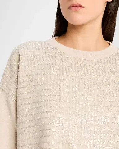 Brunello Cucinelli Sequined Cashmere Crewneck Sweater | Thumbnail 5 Brunello Cucinelli Sequined Cashmere Crewneck Sweater | Thumbnail 5