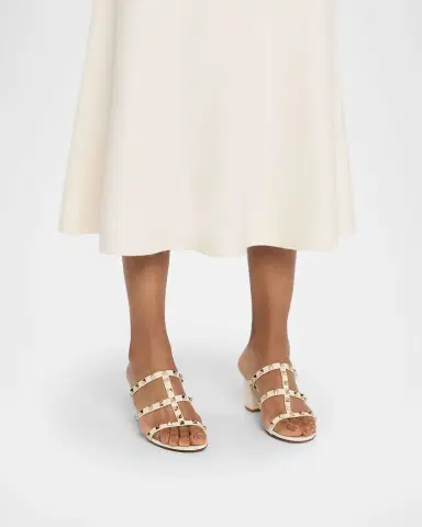 Valentino Garavani 60mm Rockstud Caged Block-Heel Slide Sandals | Thumbnail 2 Valentino Garavani 60mm Rockstud Caged Block-Heel Slide Sandals | Thumbnail 2