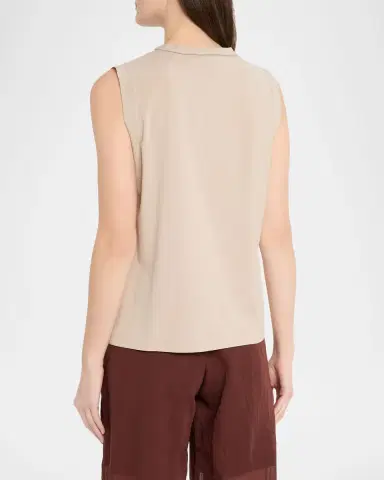 Brunello Cucinelli Cotton Stretch Loose Tank Top | Thumbnail 3 Brunello Cucinelli Cotton Stretch Loose Tank Top | Thumbnail 3