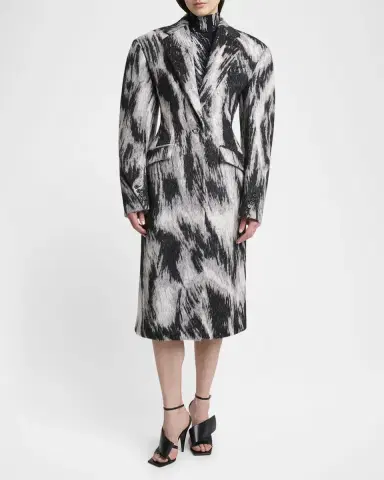 Givenchy Animal Cocoon Coat | Thumbnail 2 Givenchy Animal Cocoon Coat | Thumbnail 2