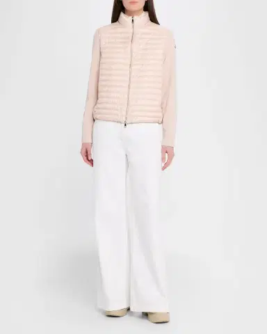 Moncler Padded Wool Cardigan | Thumbnail 2 Moncler Padded Wool Cardigan | Thumbnail 2