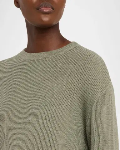 Brunello Cucinelli Cotton English Rib Crewneck Sweater | Thumbnail 5 Brunello Cucinelli Cotton English Rib Crewneck Sweater | Thumbnail 5