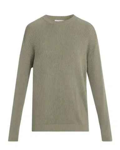 Brunello Cucinelli Cotton English Rib Crewneck Sweater | Thumbnail 1 Brunello Cucinelli Cotton English Rib Crewneck Sweater | Thumbnail 1