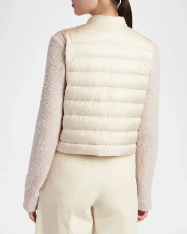 Moncler Bouclé Short Down Jacket | Thumbnail 3 Moncler Bouclé Short Down Jacket | Thumbnail 3