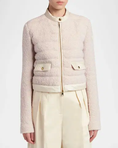 Moncler Bouclé Short Down Jacket | Thumbnail 4 Moncler Bouclé Short Down Jacket | Thumbnail 4