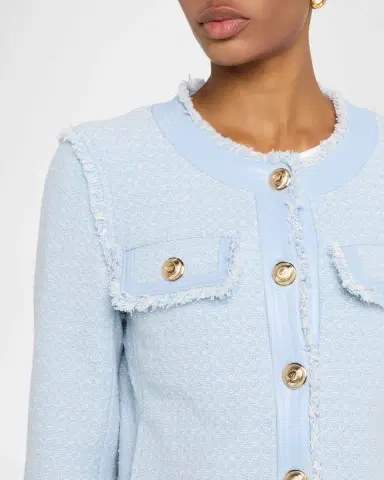 Cinq a Sept Birdseye Tweed Jacket | Thumbnail 5 Cinq a Sept Birdseye Tweed Jacket | Thumbnail 5