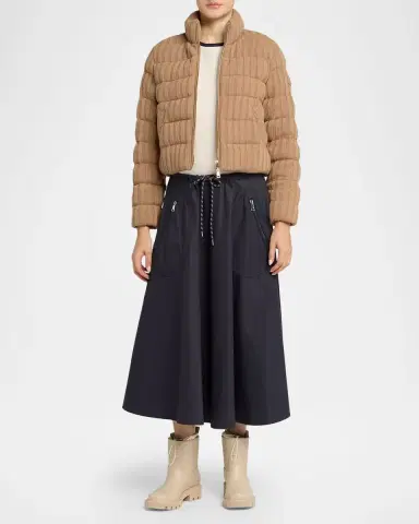 Moncler Wool & Cashmere Blend Padded Cardigan | Thumbnail 2 Moncler Wool & Cashmere Blend Padded Cardigan | Thumbnail 2