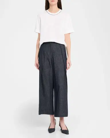 Brunello Cucinelli Monili Short-Sleeve Cotton T-Shirt | Thumbnail 2 Brunello Cucinelli Monili Short-Sleeve Cotton T-Shirt | Thumbnail 2