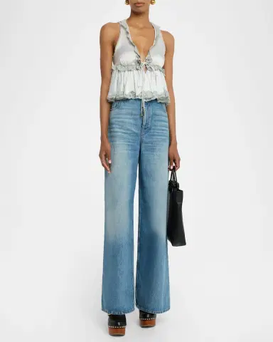 Chloé Wide-Leg High-Rise Jeans | Thumbnail 2 Chloé Wide-Leg High-Rise Jeans | Thumbnail 2