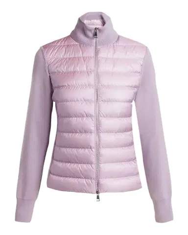 Moncler Padded Wool Zip-Up Cardigan | Thumbnail 1 Moncler Padded Wool Zip-Up Cardigan | Thumbnail 1