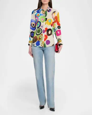 Libertine Take The Reins Silk Button-Down Shirt | Thumbnail 2 Libertine Take The Reins Silk Button-Down Shirt | Thumbnail 2