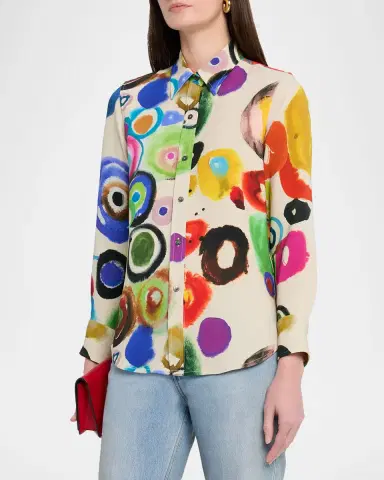 Libertine Take The Reins Silk Button-Down Shirt | Thumbnail 4 Libertine Take The Reins Silk Button-Down Shirt | Thumbnail 4