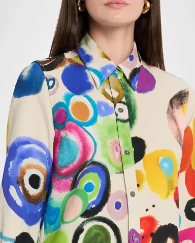 Libertine Take The Reins Silk Button-Down Shirt | Thumbnail 5 Libertine Take The Reins Silk Button-Down Shirt | Thumbnail 5