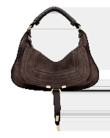 Chloé Marcie Medium Saddle Shoulder Bag in Suede | Thumbnail 2 Chloé Marcie Medium Saddle Shoulder Bag in Suede | Thumbnail 2
