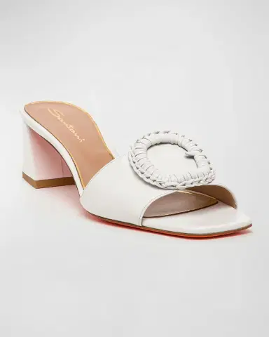 Santoni Corolle Leather Buckle Mules | Thumbnail 2 Santoni Corolle Leather Buckle Mules | Thumbnail 2