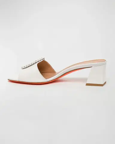 Santoni Corolle Leather Buckle Mules | Thumbnail 4 Santoni Corolle Leather Buckle Mules | Thumbnail 4
