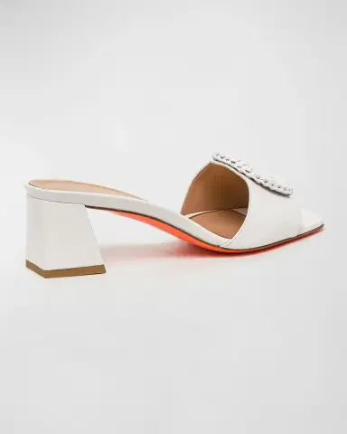 Santoni Corolle Leather Buckle Mules | Thumbnail 5 Santoni Corolle Leather Buckle Mules | Thumbnail 5