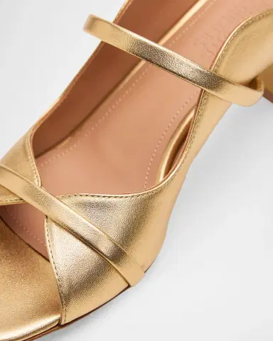 Malone Souliers 45mm Norah Metallic Leather Mule Sandals | Thumbnail 3 Malone Souliers 45mm Norah Metallic Leather Mule Sandals | Thumbnail 3
