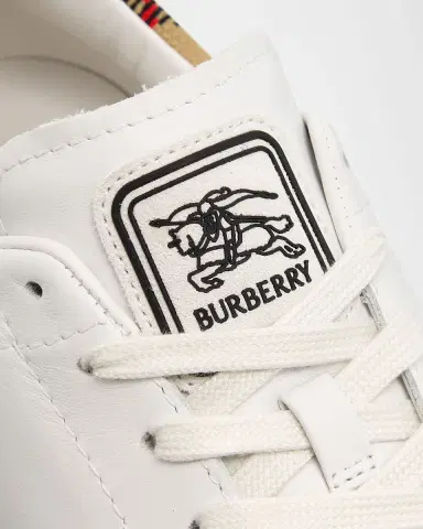 Burberry Men's Set Leather & Check Low-Top Sneakers | Thumbnail 3 Burberry Men's Set Leather & Check Low-Top Sneakers | Thumbnail 3