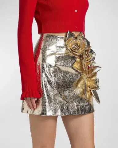 Aknvas Aksel Metallic Faux Leather Mini Skirt | Thumbnail 6 Aknvas Aksel Metallic Faux Leather Mini Skirt | Thumbnail 6