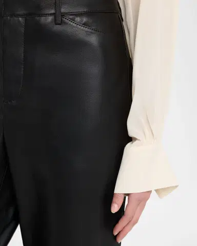 Vince Mid-Rise Straight Leather Pants | Thumbnail 5 Vince Mid-Rise Straight Leather Pants | Thumbnail 5