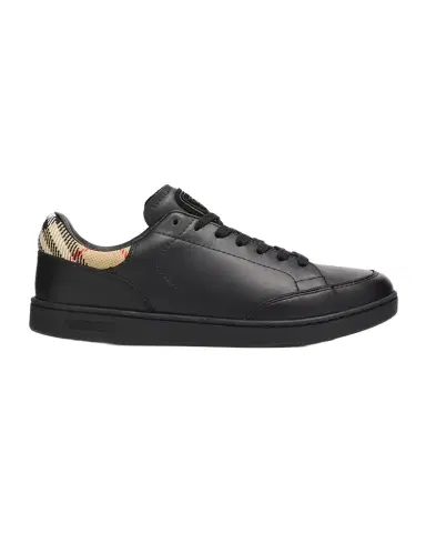 Burberry Men's Set Leather & Check Low-Top Sneakers | Thumbnail 1 Burberry Men's Set Leather & Check Low-Top Sneakers | Thumbnail 1