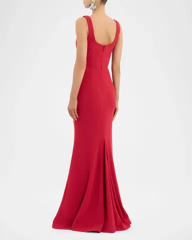 Rebecca Vallance Zarya Sleeveless Draped Mermaid Gown | Thumbnail 3 Rebecca Vallance Zarya Sleeveless Draped Mermaid Gown | Thumbnail 3