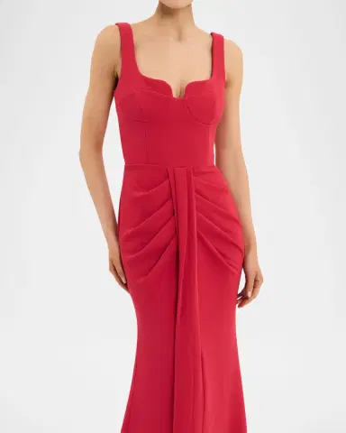 Rebecca Vallance Zarya Sleeveless Draped Mermaid Gown | Thumbnail 4 Rebecca Vallance Zarya Sleeveless Draped Mermaid Gown | Thumbnail 4