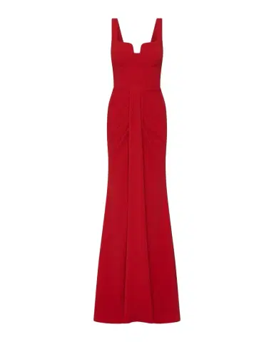 Rebecca Vallance Zarya Sleeveless Draped Mermaid Gown | Thumbnail 1 Rebecca Vallance Zarya Sleeveless Draped Mermaid Gown | Thumbnail 1