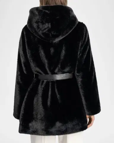 Lyla Grant Fur-Free Faux Mink Hooded Coat | Thumbnail 2 Lyla Grant Fur-Free Faux Mink Hooded Coat | Thumbnail 2