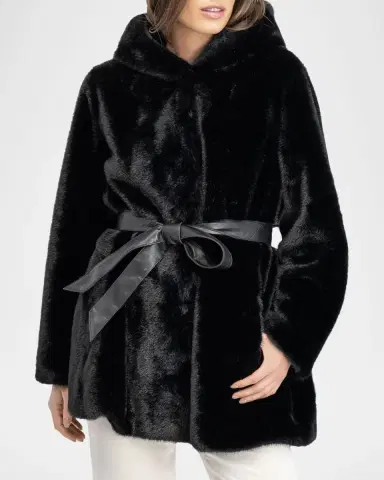 Lyla Grant Fur-Free Faux Mink Hooded Coat | Thumbnail 3 Lyla Grant Fur-Free Faux Mink Hooded Coat | Thumbnail 3
