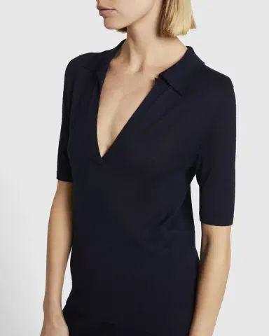 Gabriela Hearst Frank Cashmere Polo Top | Thumbnail 5 Gabriela Hearst Frank Cashmere Polo Top | Thumbnail 5
