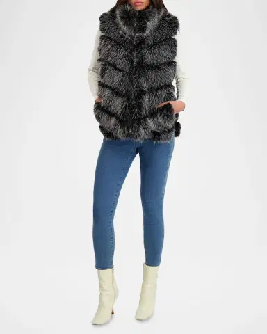 Lyla Grant Fur-Free Quilted Faux Fox Vest | Thumbnail 2 Lyla Grant Fur-Free Quilted Faux Fox Vest | Thumbnail 2