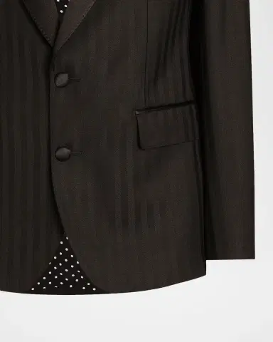 Dolce & Gabbana Virgin Wool-Blend Single-Breasted Blazer | Thumbnail 4 Dolce & Gabbana Virgin Wool-Blend Single-Breasted Blazer | Thumbnail 4