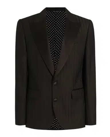 Dolce & Gabbana Virgin Wool-Blend Single-Breasted Blazer | Thumbnail 1 Dolce & Gabbana Virgin Wool-Blend Single-Breasted Blazer | Thumbnail 1