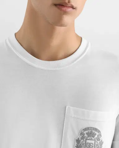 Dolce & Gabbana Men's Cotton Logo Pocket T-Shirt | Thumbnail 4 Dolce & Gabbana Men's Cotton Logo Pocket T-Shirt | Thumbnail 4