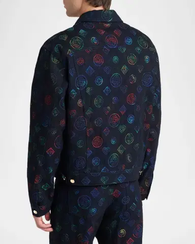 Casablanca Men's Heat Map Denim Jacket | Thumbnail 3 Casablanca Men's Heat Map Denim Jacket | Thumbnail 3