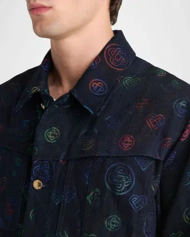 Casablanca Men's Heat Map Denim Jacket | Thumbnail 5 Casablanca Men's Heat Map Denim Jacket | Thumbnail 5