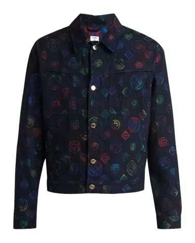 Casablanca Men's Heat Map Denim Jacket | Thumbnail 1 Casablanca Men's Heat Map Denim Jacket | Thumbnail 1